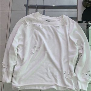 AERIE SUNDAY SOFT DISTRESSED CREW SWEATSHIRT